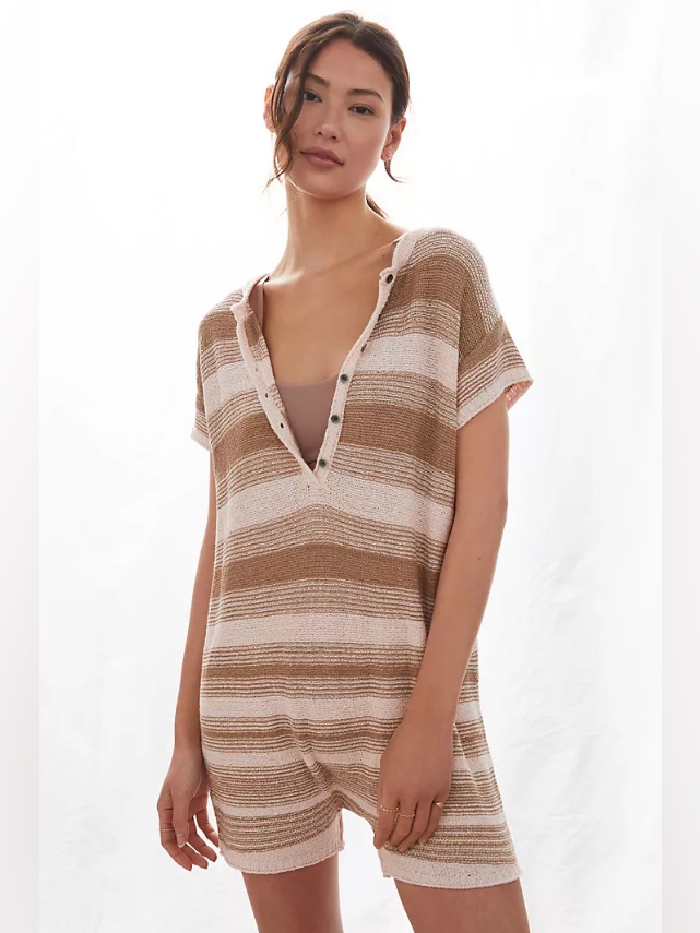 Saturday Sunday Jaden Warm Knit Striped Romper
